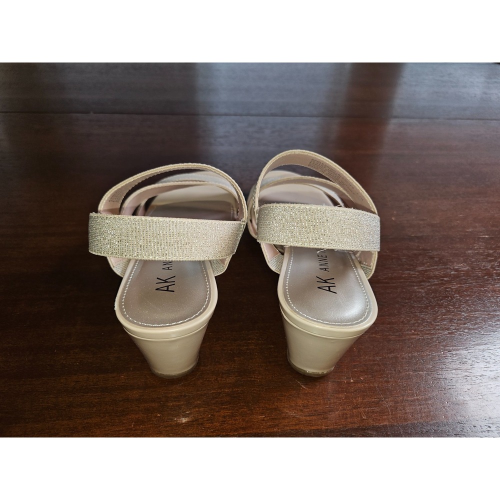 AK Anne Klein Blessings Womans Blush Strappy Stretchy Heel Size 6.5 New with box - Picture 4 of 9